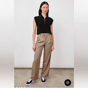 Rails Marnie Trouser Pant Women's 6 Camel Tan Wide Leg Preppy Pleated NWT